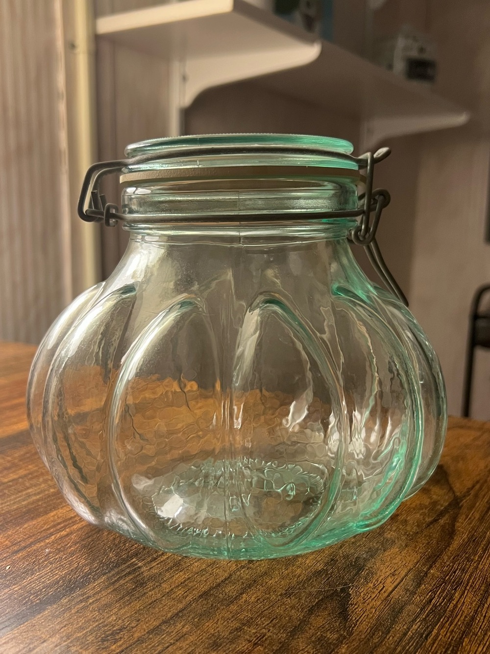 Vintage Italian SVE Glass Apothecary Jar